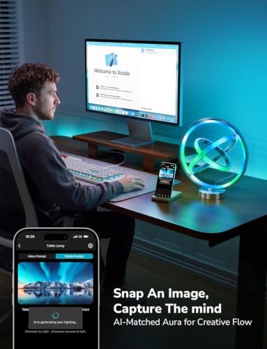 Lepro TB1 AI Smart Table Lamp, RGB+IC Addressable Color Changing Desk Lamp - Image 4