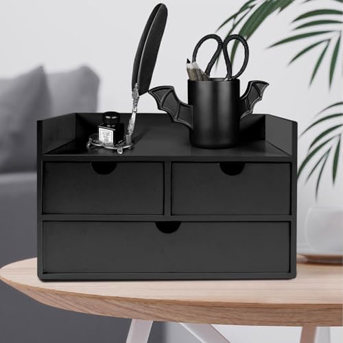 Charmewooden Bamboo Desk Organizer With Drawers Countertop Drawers Counter Storage Box Corner Desk Organizer for Home Office No Assembly Required - Image 3