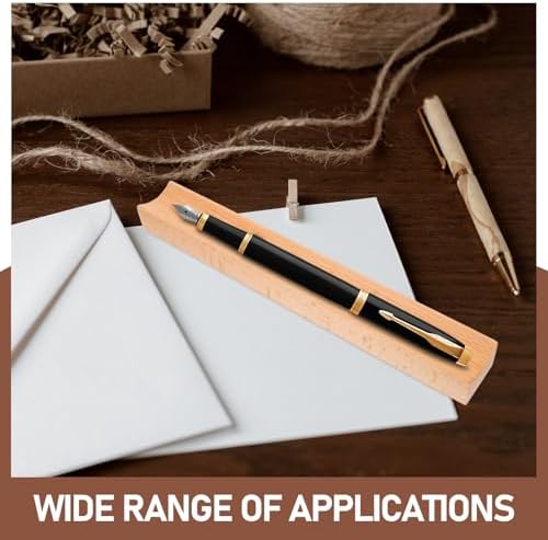 Hemoton Beech Wooden Desk Pen Organizer Tray for Office and Home - Image 3