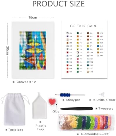PeakLuv Small Diamond Art Kits, Scenery Mini Diamond Painting for Adults - Image 2