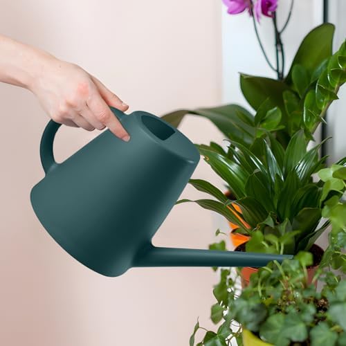 ZXJ Plant Watering Cans for Indoor and Outdoor Home Garden Plants - with Long Spout - Blackish Green - 1/2 Gallon - Image 7