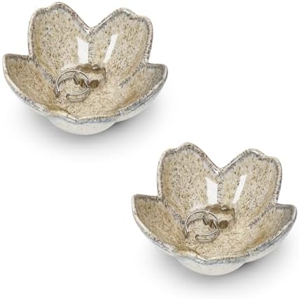 Koythin 2-Pack Camel Floral Ceramic Trinket Tray Set by Koythin