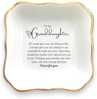 Granddaughter Gift, Ring Dish, Gift for Granddaughter, Granddaughter Birthday Gift, Granddaughter Wedding Day Gift, Gift from Grandma, Granddaughter Present, to My Granddaughter by HatafaFurni