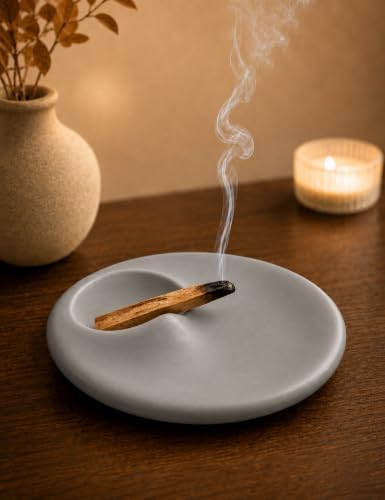 Cement Incense Holder, 5-in-1 Palo Santo Burner Ash Catcher Tray by Unknown