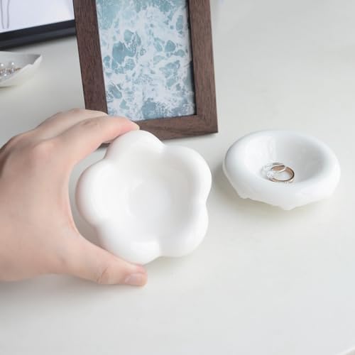 White Cloud Shape Ring Dish Jewelry Tray Organizer - Image 3