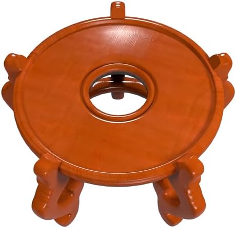 Red Lantern Rosewood Fishbowl Stand - Honey - Size 15.5 in. Base Diameter - Image 6
