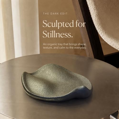 Ceramic Jewelry Dish, 6.3 in, Gift Box and Card, Charcoal Black - Image 6