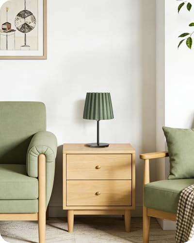Small Bedside Table Lamps Set of 2, Dimmable Table Lamps with 3 Adjustable Color Temperatures, Nightstand Lamps with 2 Bulbs, E26 Base, for Bedroom, Study, Desk, Green and Black J15TLP205 - Image 7