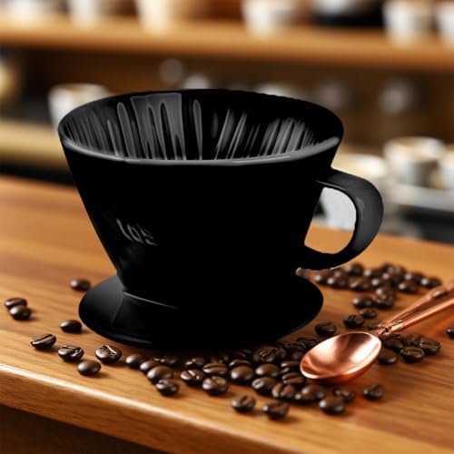 Ceramic Pour Over Coffee Dripper, V-Shaped Coffee Filter Cone - Image 4