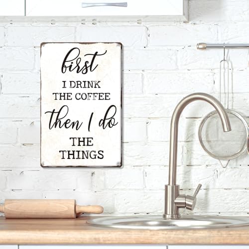 Coffee Metal Tin,I Drink The Coffee Then I Do The Things Sign - Image 3