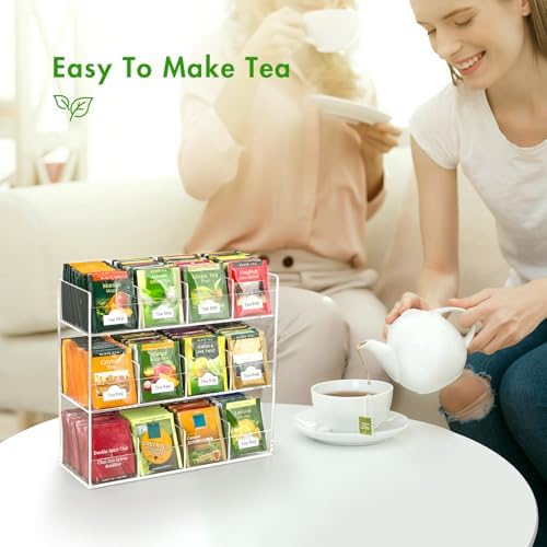 BEYGORM Acrylic Tea Bag Organizer for 216 Tea Packets - Image 5