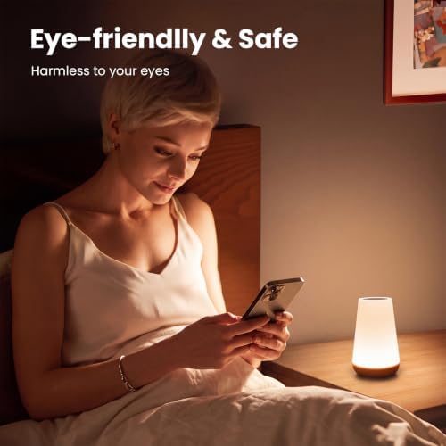 THAUSDAS Telecontrol Night Light Touch Lamp: 13 Colors, 5 Brightness, Brown - Image 6