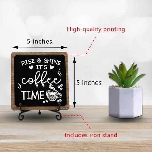 Coffee Station Decor Kitchen Coffee Sign for Home Bar Shelf - Image 2