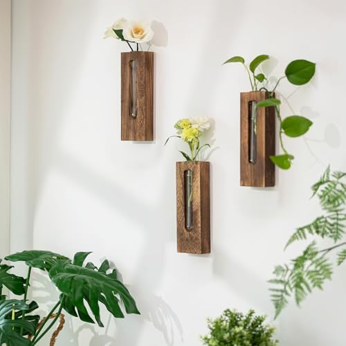 Farmhouse Wall Plant Propagation Station with Glass Tubes - Image 2