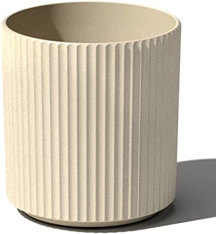Veradek Demi Series Round Planter for Porch, Patio, Backyard | Durable Plastic-Concrete Material | Modern Décor for Tall Plants, Flowers by VeradekOutdoor