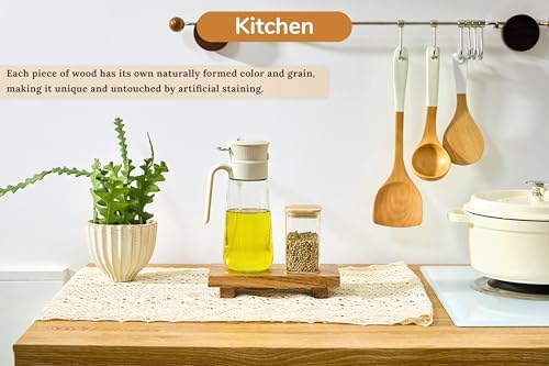 X-Small 8.5" Acacia Wood Riser Pedestal Stand for Kitchen Counter - Image 4