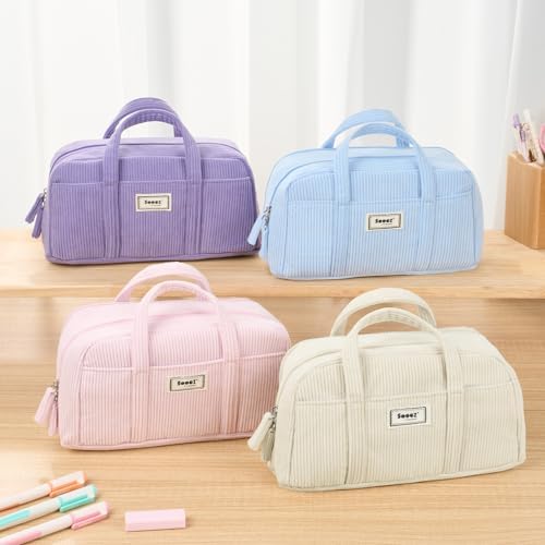 Sooez Large Pencil Case Pouch, Extra Big Pencil Bag with 5 Compartments - Image 6