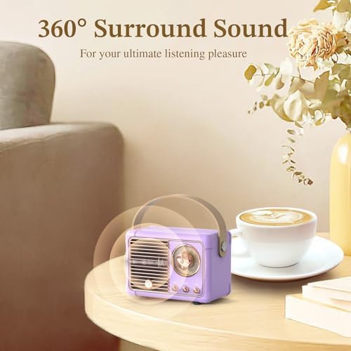 PRUNUS J-999 Retro Bluetooth Speaker,Vintage Decor Mini Wireless Speaker - Image 5