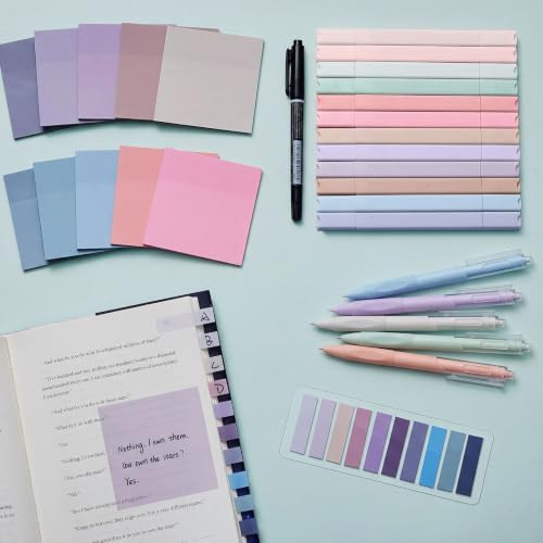 Jutom 38 Pcs Book Annotation Kit for Bible Study, Purple Series, Square - Image 6