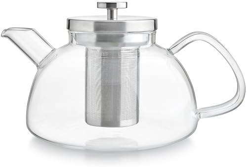 Teabloom Balance Borosilicate Glass Tea Kettle & Teapot – Stovetop-Safe, 40oz – Deep Loose Tea Infuser for Hot & Iced Tea – Elegant & Versatile Design for Tea Connoisseurs - Image 5