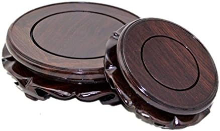 GOLDY&WENDY Rosewood Pedestal Stand with Non-Slip mat.(6.1" Inside Diameter, 1 Pack) - Image 4