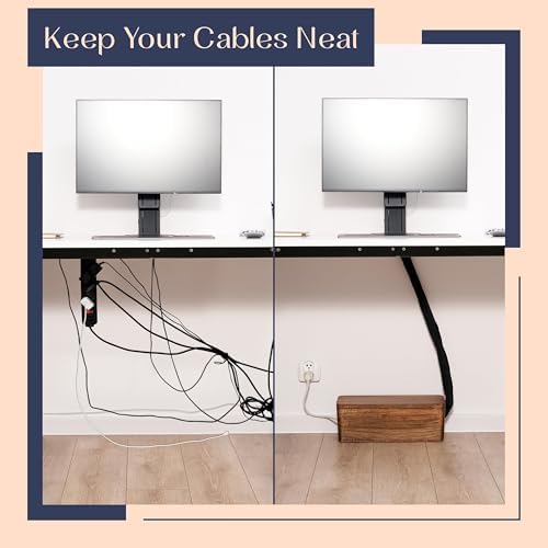 Large Cable Management Box, Wood Wire Organizer & Power Strip Cord Hider - Image 6