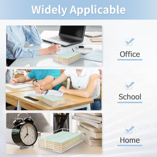 Acrylic Sticky Note Holder, 4 x 6 Crystal Clear Sticky Note Dispenser Acrylic Notepad Holder for School Home Office Desk Organization - Image 6