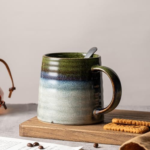 15.5oz Large Heavyweight Ceramic Mug, Reactive (Light Green) - Image 5