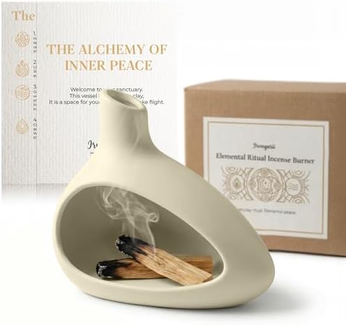 Handmade Ceramic Palo Santo Chimney Burner, Sage Burner with Ash Catcher by Unknown