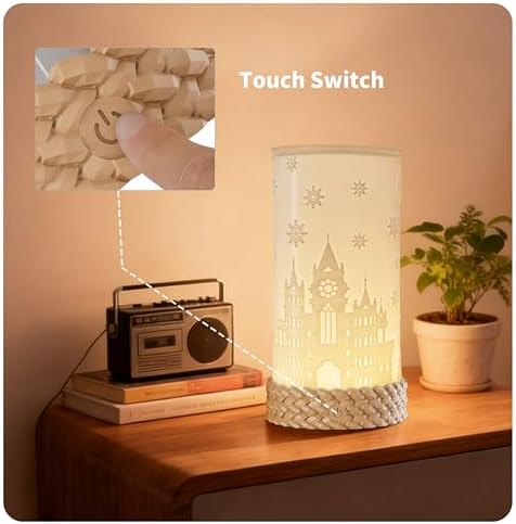 Rotatable Cordless Table Lamp, 3 Color Temperature Bedside Lamps with USB C Charging, Touch Control Rechargeable Battery Powered Nightstand Lamp for Bedroom, Nursery, Home Decor - Image 2