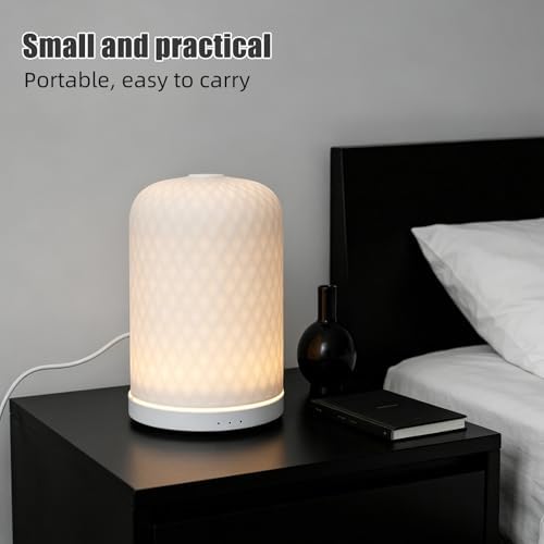 Ceramic Essential Oil Diffuser with 7-Color LED Mood Lighting - Image 3