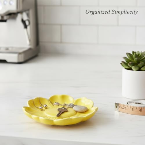 Plum Blossom Shaped Ceramic Bowl, 5.2 Inch Square - Image 2