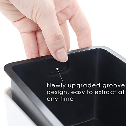 Elongated Self Watering Planter Pots Window Box 5.5 x 16 inch Indoor Home Garden Modern Decorative Planter Pot for All House Plants Flowers Herbs (White,1-Pack) - Image 3