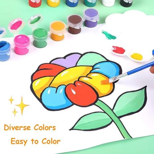 Mini Acrylic Paint Set, 30 Set Washable Paint Strips Kit - Image 4