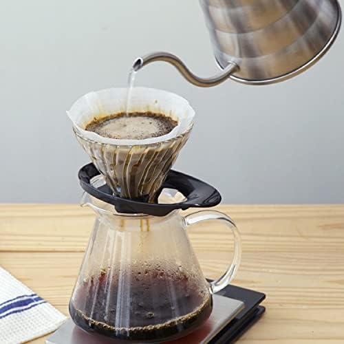 HARIO VDGR-02-W V60 Heat-resistant Glass Transmission Dripper 02 for 1 to 4 Cups, White, Made in Japan - Image 6
