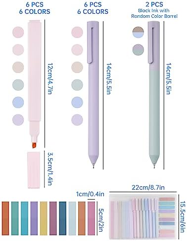 NiArt Bible Highlighters No Bleed 14Pc Gel Pens & Sticky Notes Study Set - Image 5