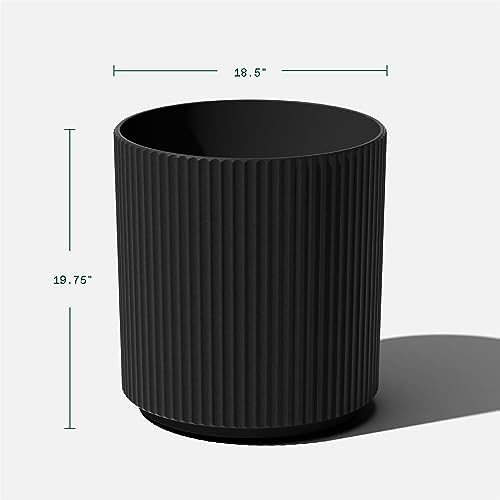 Veradek Round Demi Planter Pots for Indoor/Outdoor Garden Use, Made from Plastic-Concrete Mix with Drainage Holes, Perfect for Small to Large Succulent Plants, Flowers, Modern Interior Plants - Image 3