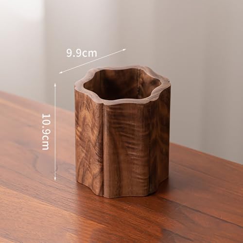 Black Walnut Pen Holder for Desk, Wooden Desk Organizer - Image 2