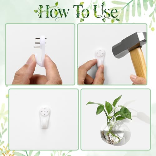 Wall Propagation Planters, 4 Pack Oblate Hanging Plant Holder Vase - Image 3