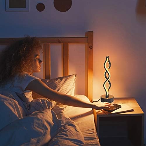NUÜR Bedside Lamps Set of 2, Black Lamps for Living Room, Dimmable LED Nightstand Lamp, Small Nightstand Lamp for Bedroom, Home, Living Room, Office - Image 5