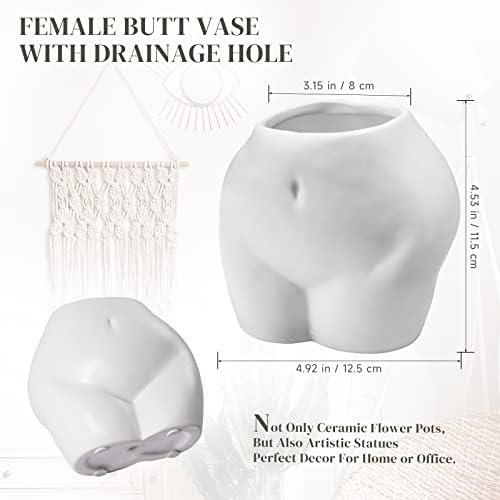 Cute Body Shaped Planter Fun Resin Plant Pots with Drainage Hole - Image 2