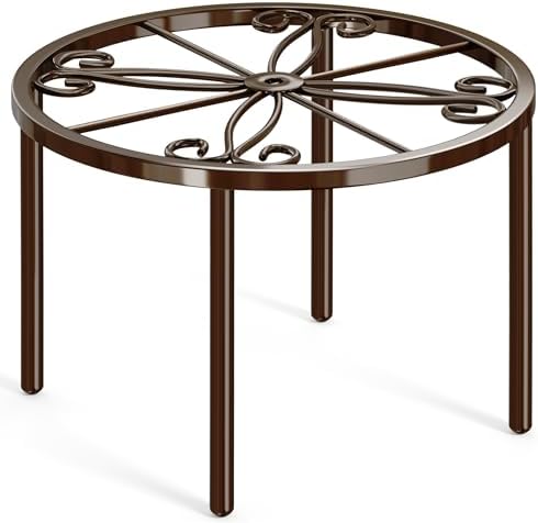 bussdis 1 PCS Plant Stand,-Heavy Duty Metal Stand Decorates Plants, Anti-Rust Flower Pot Stand, Round Plant Rack for Room Indoor and Outdoor Courtyard,Gardens, Brown. by BUSSDIS