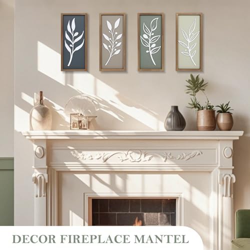 3D Tree Leaf Wooden Framed Boho Wall Art (Set of 4) - Image 6