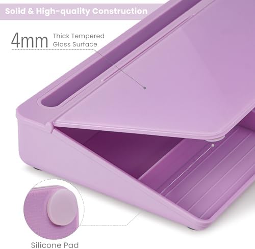 Varhomax Glass Desk Whiteboard with Storage - Image 3