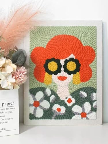 Punch Needle Kit for Adults Beginners, Complete DIY Punch Needle Embroidery Starter Kit with Pre-Printed Pattern, Yarn and Tools, Handmade Wall Art Craft Gift (Green) - Image 3