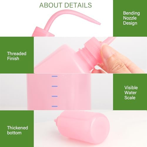 XXXFLOWER 2Pcs Small Squeeze Watering Can for Indoor Plants 250 ML Pink - Image 3