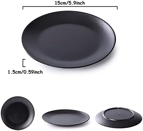 Black Jewelry Dish Decorative Trinket Tray Bowl for Women 5.9" Black - Image 2
