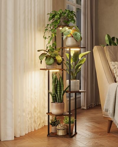 GENTINGBRO Plant Stand Indoor with Grow Lights Corner Plant Stand by Gentingbro