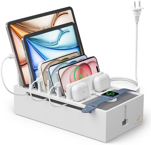 Pezin & Hulin Bamboo Charging Dock Station for Electronic Devices-White by PezinHulin