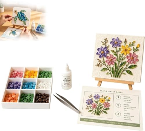 Cottage Garden Mosaic DIY Kit – Watering Can Mosaic Art Kit，Flowers by Unknown